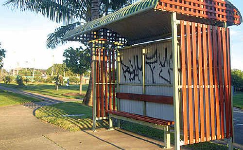 The school bus stop on Nanyima Street where a teenager allegedly threatened her daughter with a knife. The school bus stop on Nanyima Street where a teenager allegedly threatened her daughter with a knife.